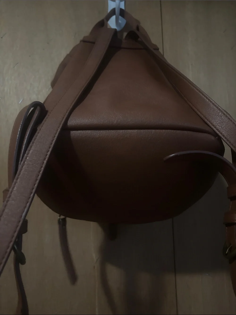 Universal Thread Brown Faux-Leather Drawstring Backpack